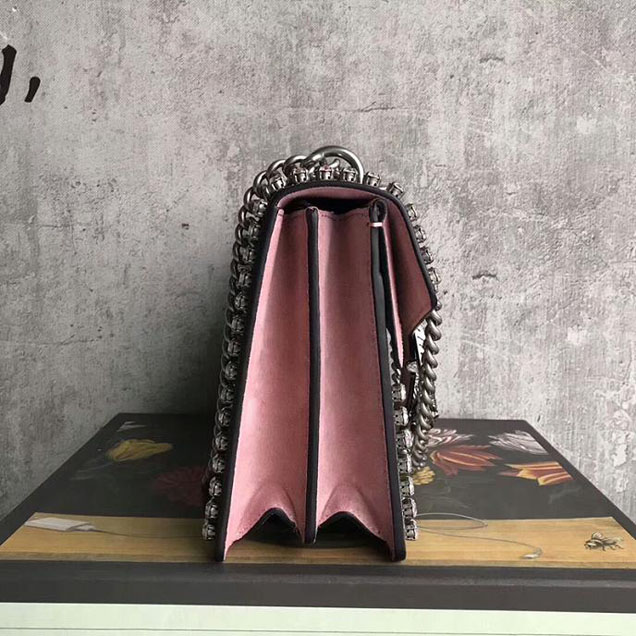 Gucci Dionysus GG Small Crystal Shoulder Bag 400249 28cm Pink