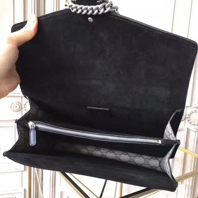 Gucci Dionysus Medium GG Shoulder Bag 403348 30cm Black