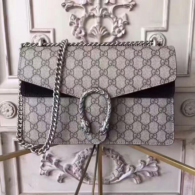 Gucci Dionysus Small GG Shoulder Bag 400249 28cm Black