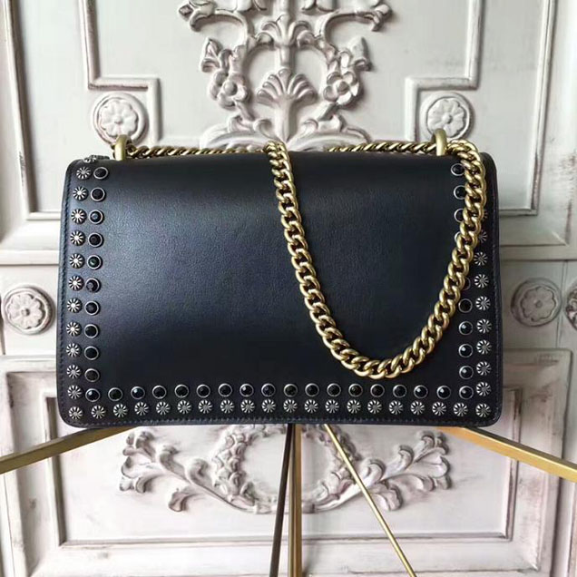 Gucci Dionysus Small Studded Shoulder Bag 400249 28cm Black