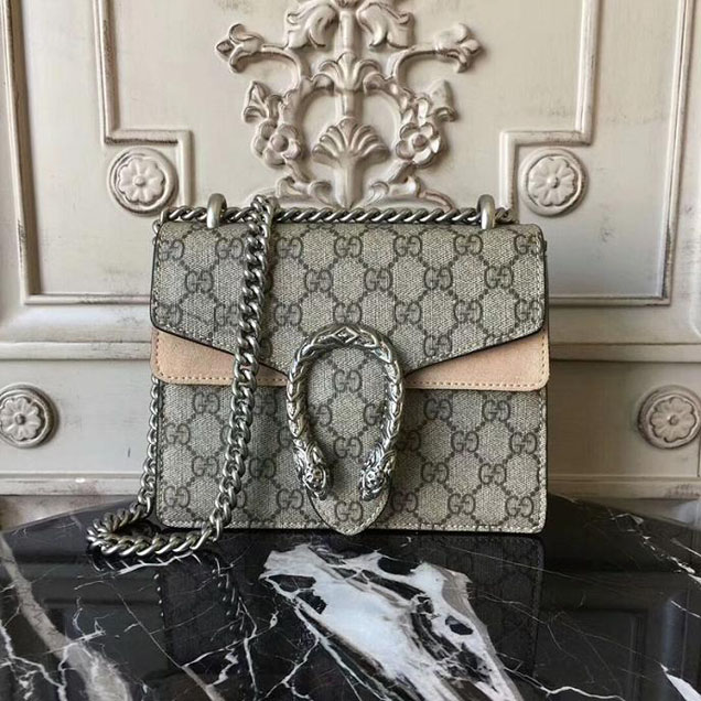 Gucci Dionysus GG Supreme Mini Bag 421970 20cm Beige