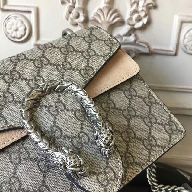 Gucci Dionysus GG Supreme Mini Bag 421970 20cm Beige