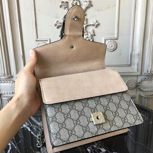 Gucci Dionysus GG Supreme Mini Bag 421970 20cm Beige