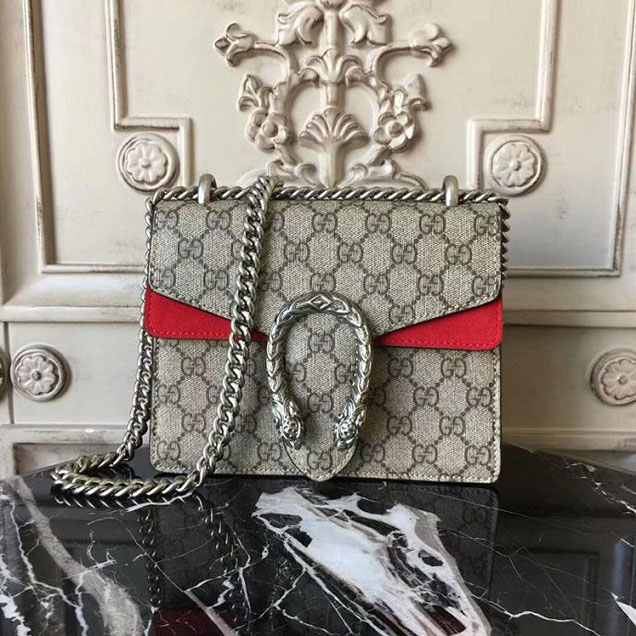 Gucci Dionysus GG Supreme Mini Bag 421970 20cm Red