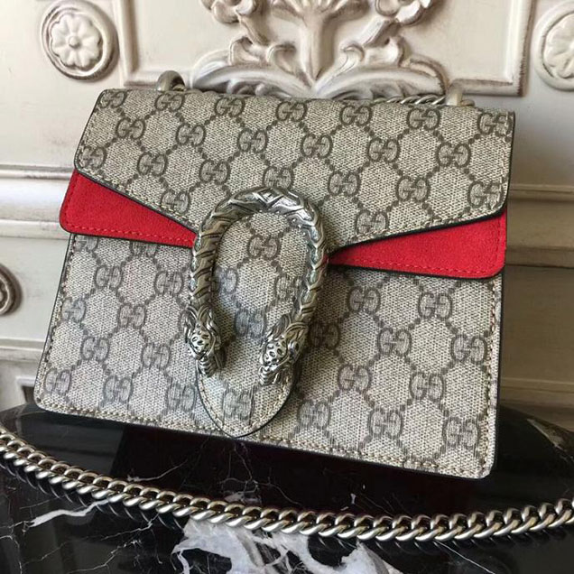Gucci Dionysus GG Supreme Mini Bag 421970 20cm Red
