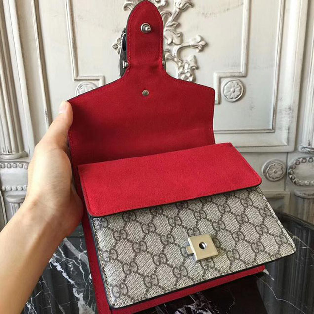 Gucci Dionysus GG Supreme Mini Bag 421970 20cm Red