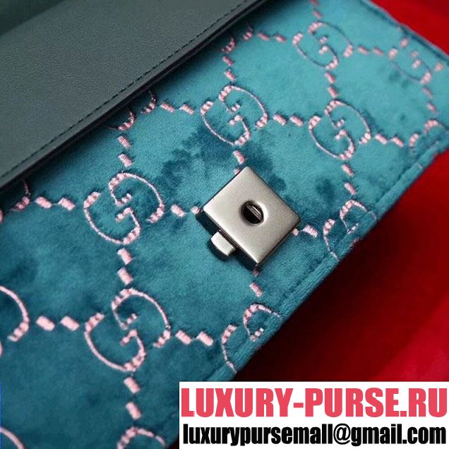 Gucci Dionysus GG Velvet Small Shoulder Bag 499623 Blue 2018 (2A010-8010525 )