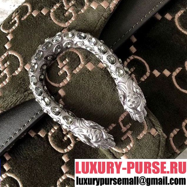 Gucci Dionysus GG Velvet Small Shoulder Bag 499623 Olive 2018 (SLP-8010524 )