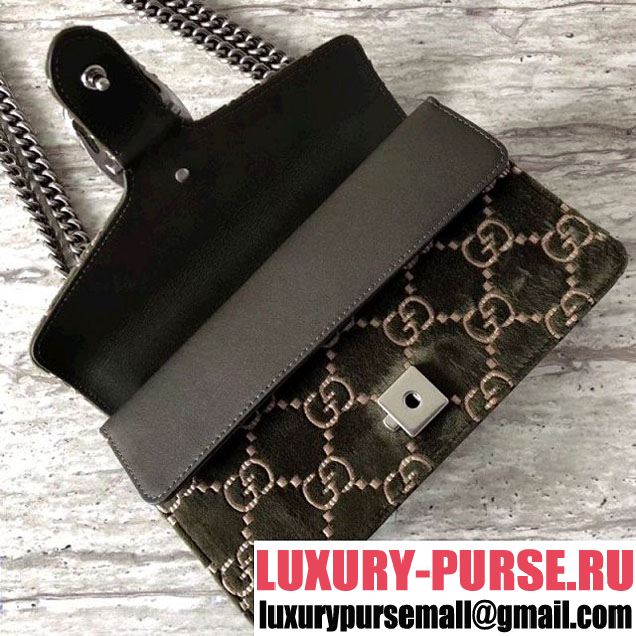 Gucci Dionysus GG Velvet Small Shoulder Bag 499623 Olive 2018 (SLP-8010524 )