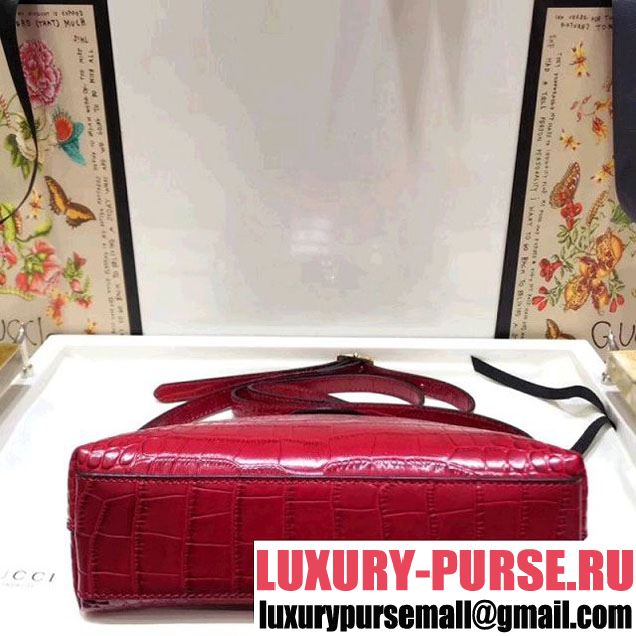 Gucci Ophidia Crocodile Pattern Small Shoulder Bag 499621 Red 2018 (SPM-8010523 )