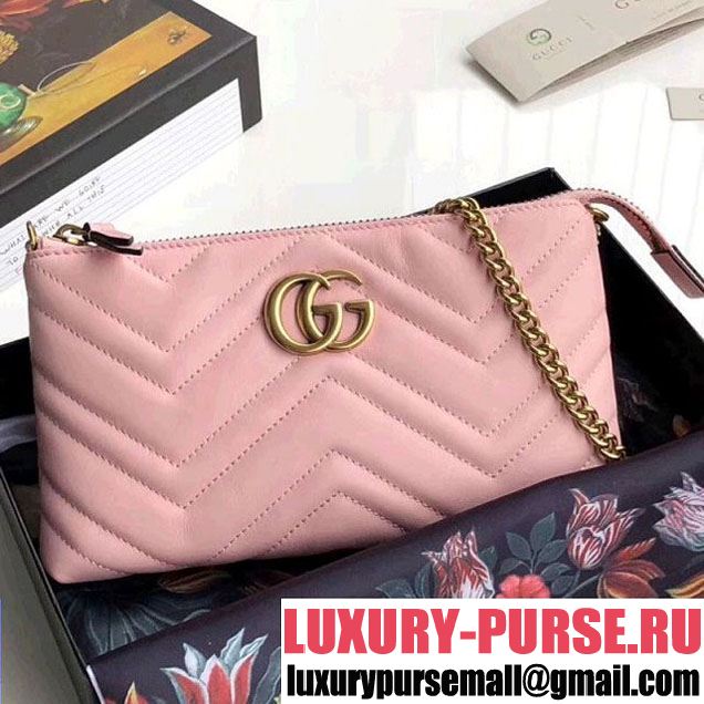 Gucci GG Marmont Mini Chain Bag 443447 Pink (XYS-8010539 )