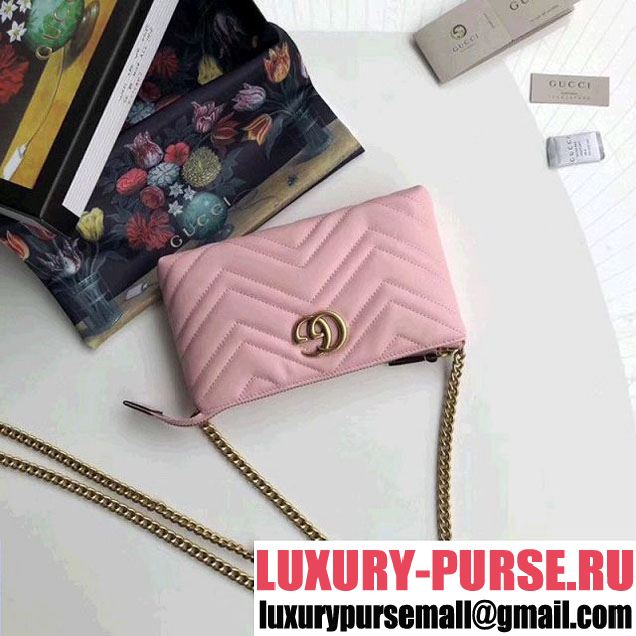 Gucci GG Marmont Mini Chain Bag 443447 Pink (XYS-8010539 )