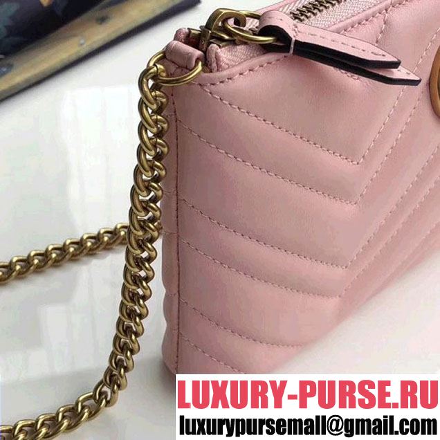 Gucci GG Marmont Mini Chain Bag 443447 Pink (XYS-8010539 )