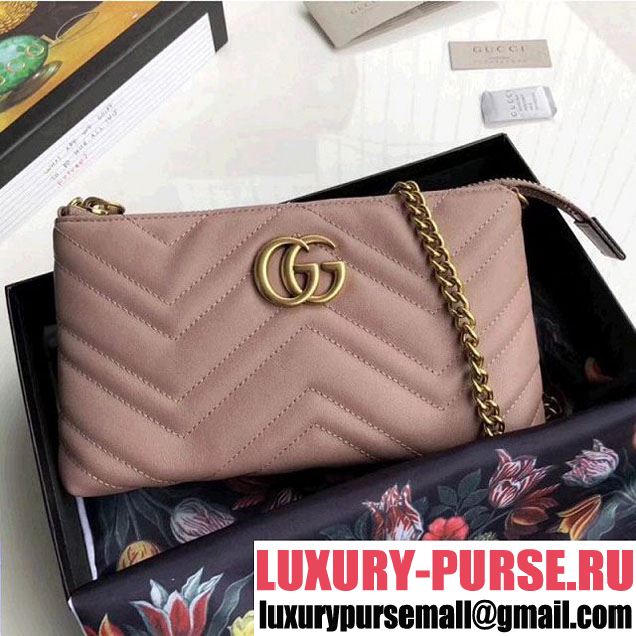 Gucci GG Marmont Mini Chain Bag 443447 Nude (XYS-8010538 )