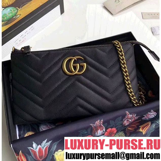 Gucci GG Marmont Mini Chain Bag 443447 Black (XYS-8010537 )