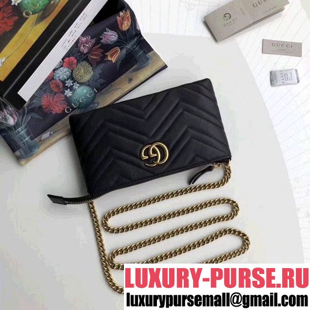 Gucci GG Marmont Mini Chain Bag 443447 Black (XYS-8010537 )