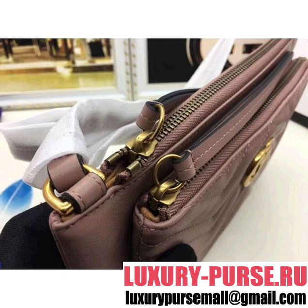 Gucci GG Marmont Double Mini Chain Bag 453878 Nude (MH-8010535 )