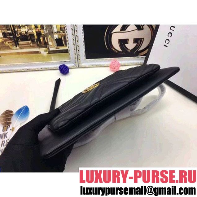 Gucci GG Marmont Double Mini Chain Bag 453878 Black (MH-8010534 )