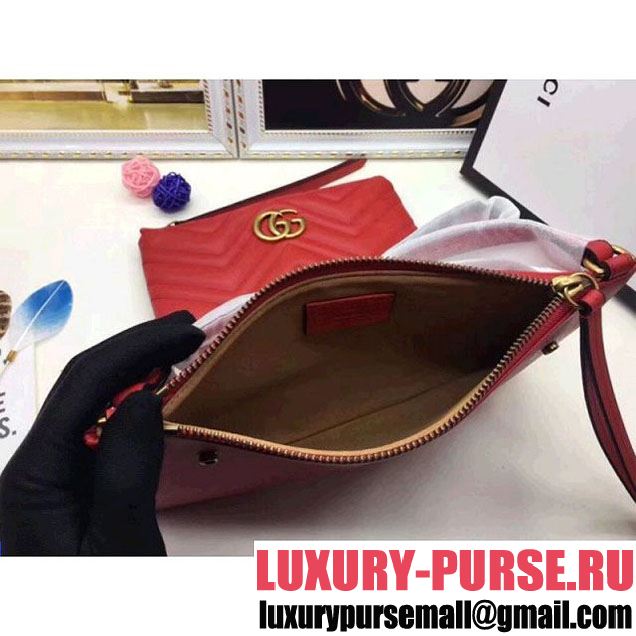 Gucci GG Marmont Double Mini Chain Bag 453878 Red (MH-8010533 )