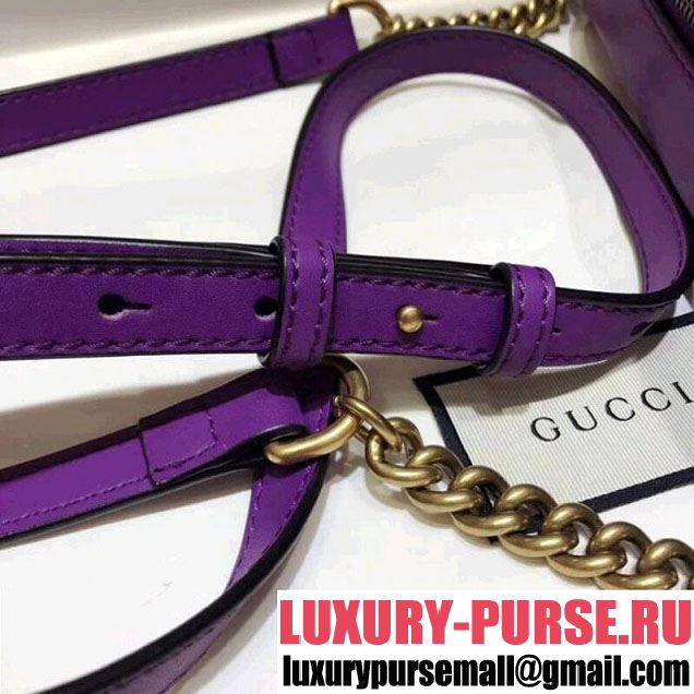 Gucci GG Marmont Matelassé Small Camera Shoulder Bag 447632 Purple 2018 (SPM-8011013 )
