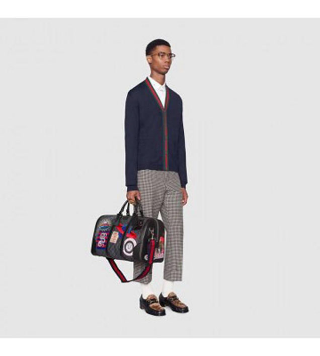 GUCCI 474131 Soft GG Supreme Carry-On Duffle Bag