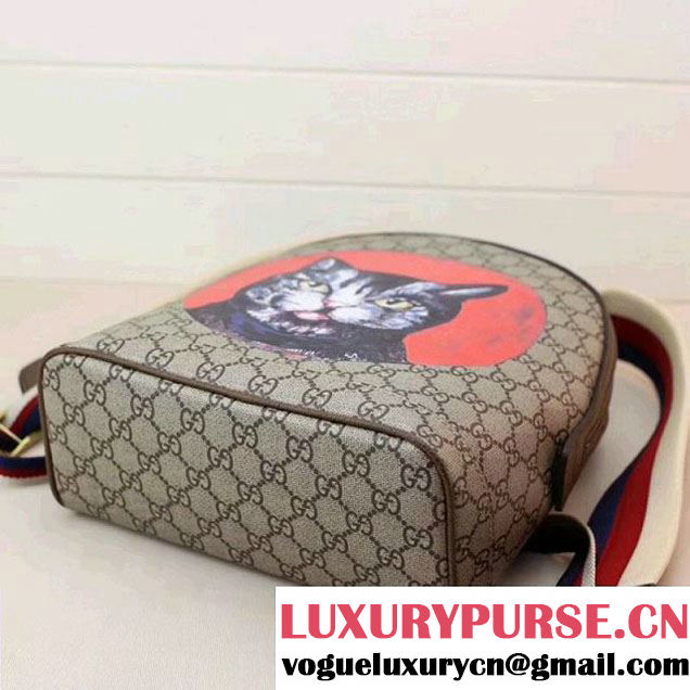 Gucci GG Supreme Cat Print  Backpack 495621 2018 (MH-8012501 )