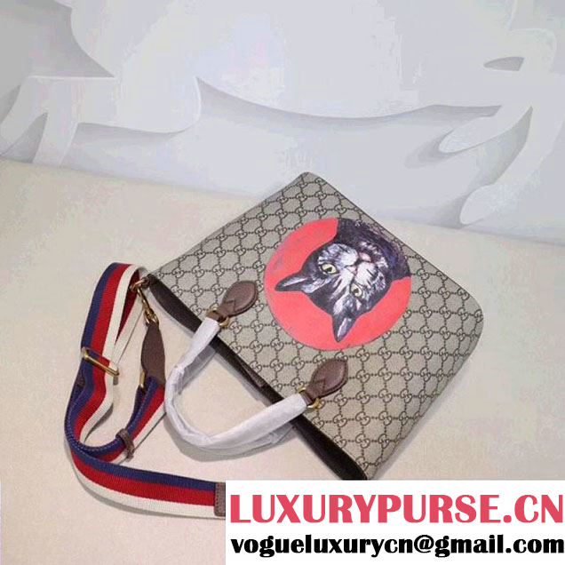 Gucci GG Supreme Cat Print Tote Bag 473887 2018 (MH-8012508 )