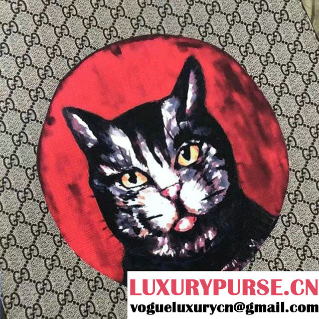 Gucci GG Supreme Cat Print Tote Bag 490950 2018 (LY-8012506 )