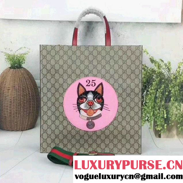 Gucci GG Supreme Bosco Tote Bag 490950 Pink 2018 (MH-8012504 )