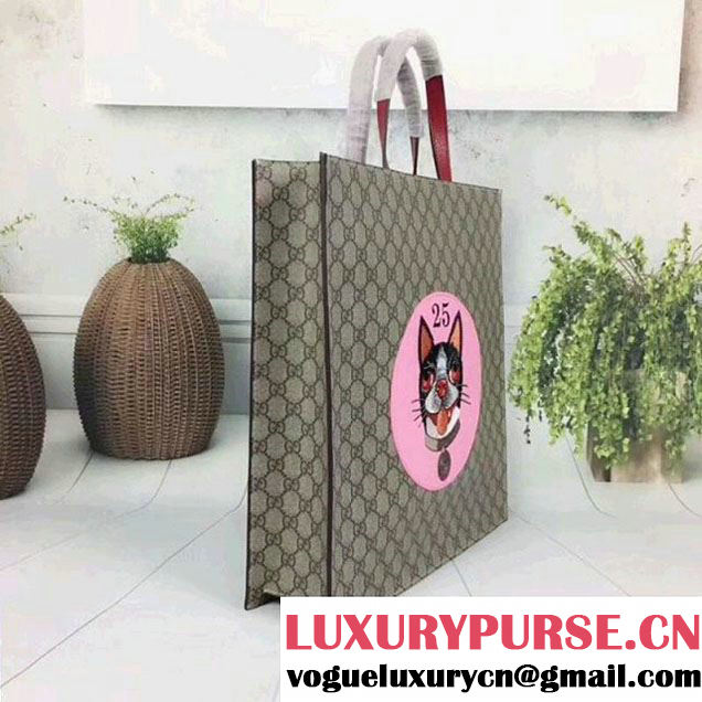 Gucci GG Supreme Bosco Tote Bag 490950 Pink 2018 (MH-8012504 )