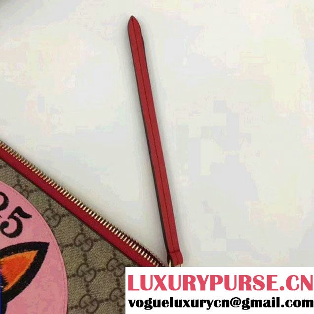 Gucci GG Supreme Pouch Bag With Bosco Patch 506280 Pink 2018 (MH-8012509 )