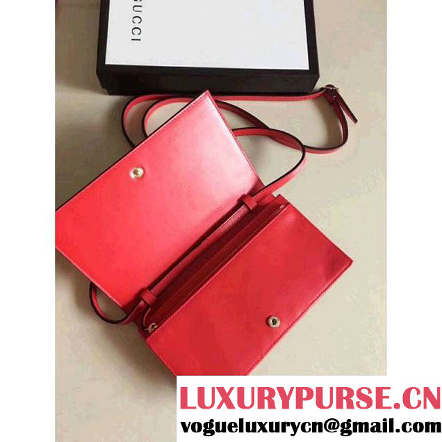 Gucci GG Supreme Cat Mini Chain Bag 499385 Red 2018 (MH-8012513 )