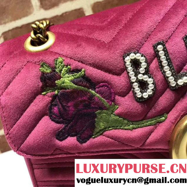 Gucci GG Marmont Embroidered Medium Bag 443496 2018 (MH-8012524 )
