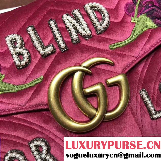 Gucci GG Marmont Embroidered Medium Bag 443496 2018 (MH-8012524 )