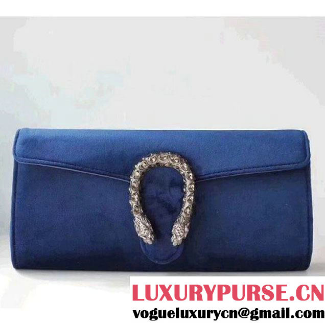 Gucci Velvet Dionysus Clutch Bag 425250 Royal Blue 2018 (XYS-8030221 )