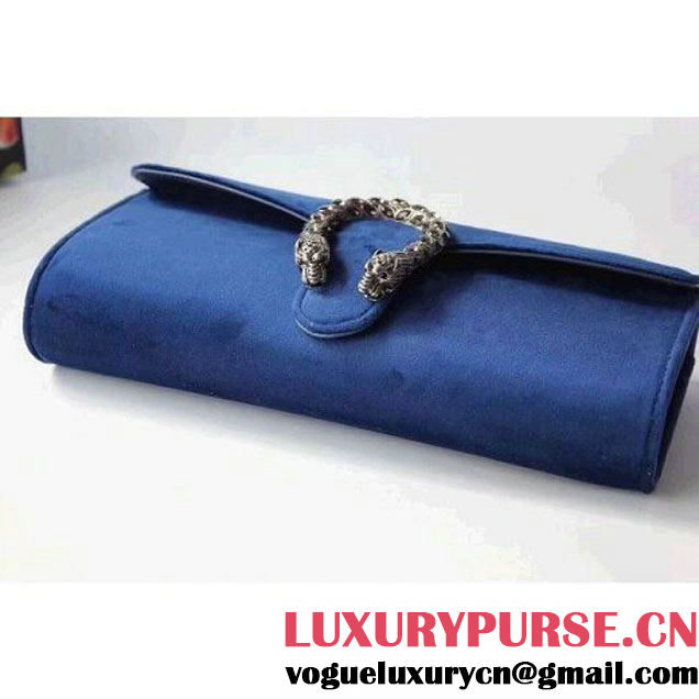 Gucci Velvet Dionysus Clutch Bag 425250 Royal Blue 2018 (XYS-8030221 )