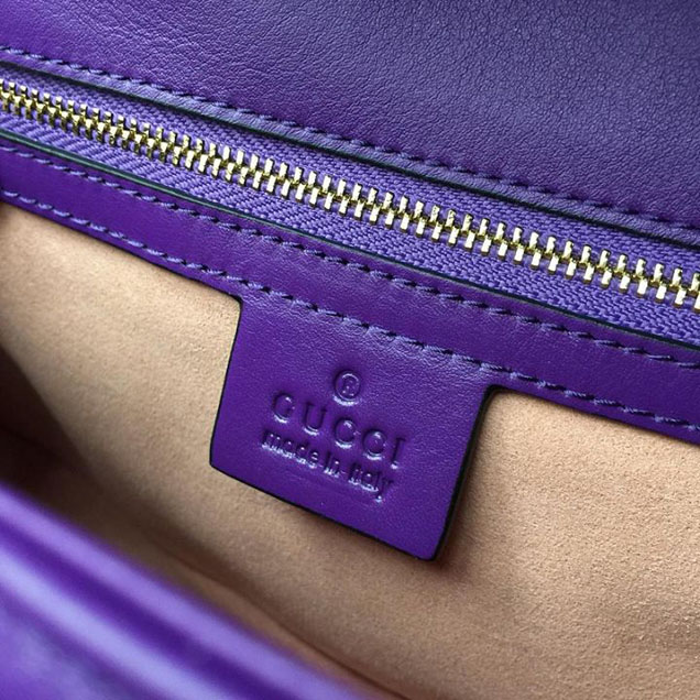 Gucci Marmont Matelasse Shoulder Bag 26cm 443497 Spring Summer 2018 Collection Purple