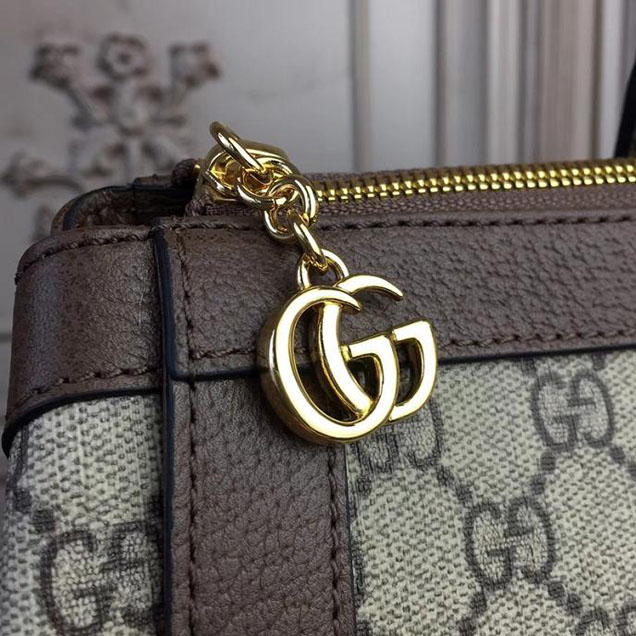 Gucci Ophidia GG medium top handle bag 524537 Dark Coffee