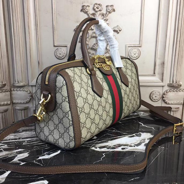 Gucci Ophidia GG medium top handle bag 524532 Dark Coffee