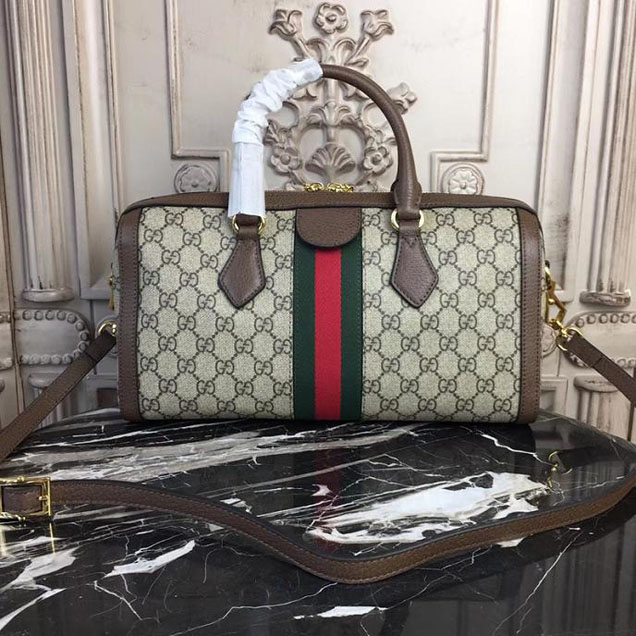 Gucci Ophidia GG medium top handle bag 524532 Dark Coffee