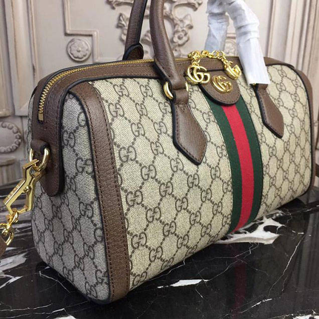 Gucci Ophidia GG medium top handle bag 524532 Dark Coffee
