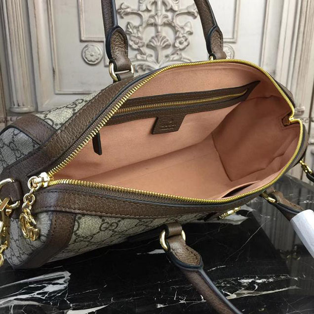 Gucci Ophidia GG medium top handle bag 524532 Dark Coffee