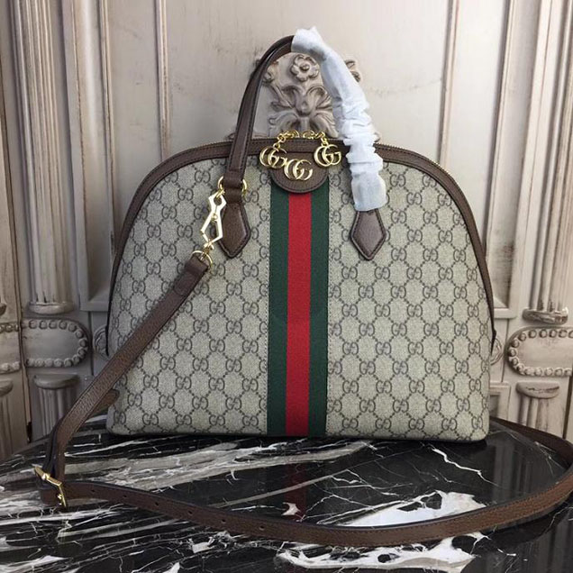 Gucci Ophidia GG medium top handle bag 524533 Dark Coffee