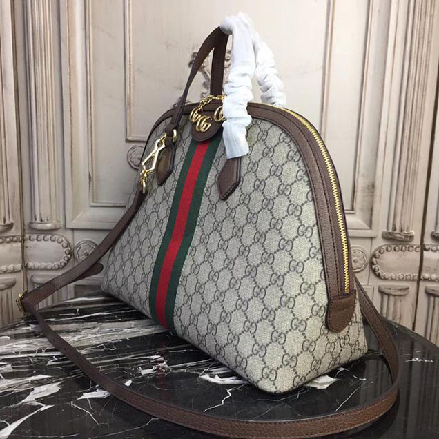 Gucci Ophidia GG medium top handle bag 524533 Dark Coffee