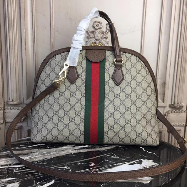 Gucci Ophidia GG medium top handle bag 524533 Dark Coffee