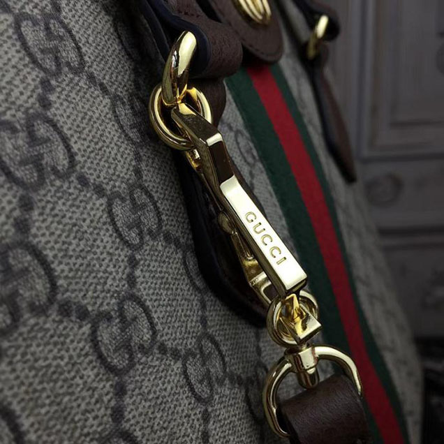 Gucci Ophidia GG medium top handle bag 524533 Dark Coffee