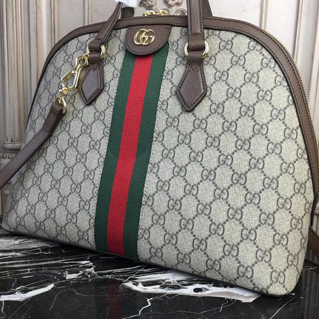 Gucci Ophidia GG medium top handle bag 524533 Dark Coffee