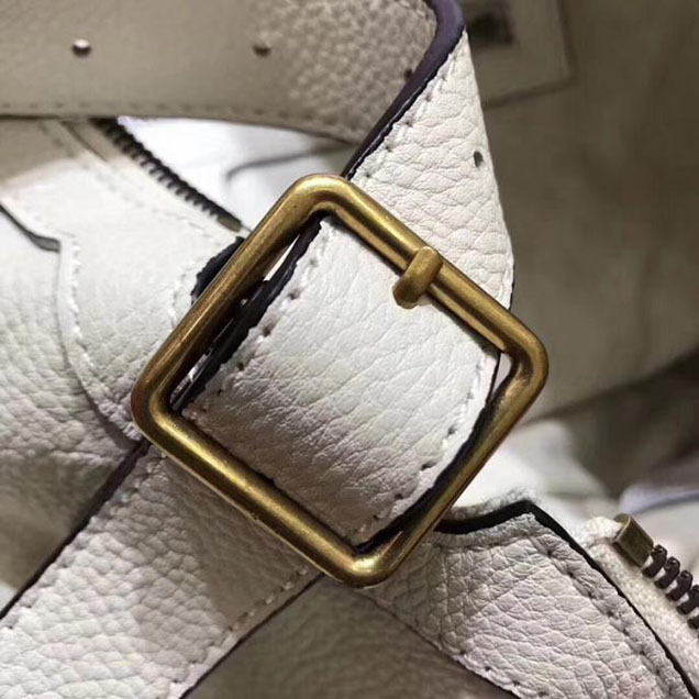 Gucci Leather Print Half-Moon Hobo Bag 523588 White 2018