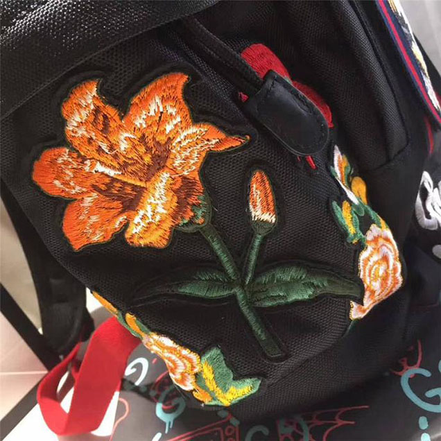 Gucci Backpack with embroidery 429037 Black