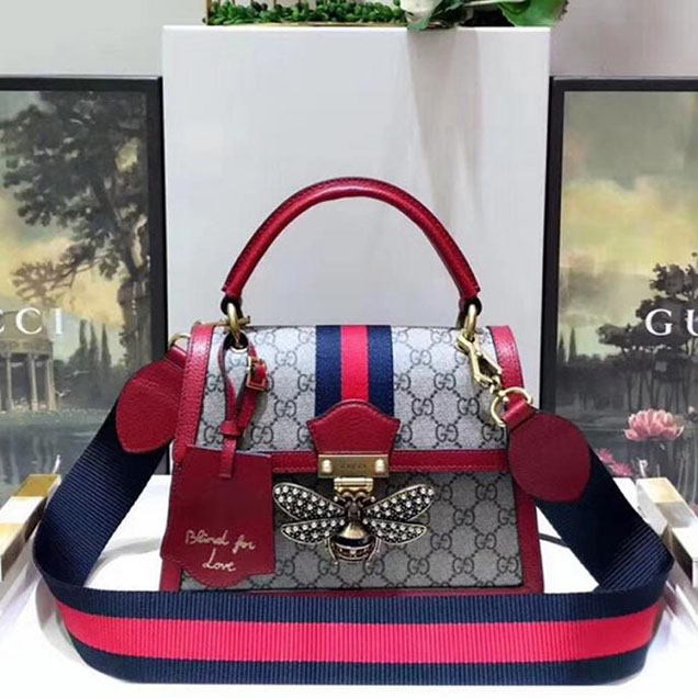 Gucci Queen Margaret GG Small Top Handle Bag 476541 Red 2018